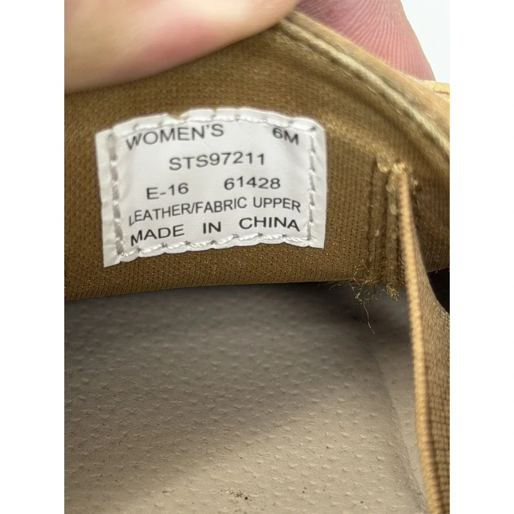 Sperry Top Sider Women Brown Tan‎ Leather Boat Shoes Size 6M STS97211
